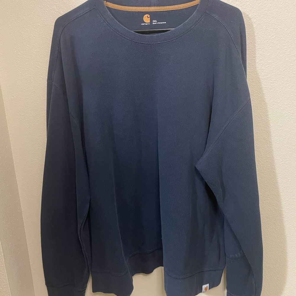 Carhartt Men's Dark Navy Crewneck Pullover Sweatshirt